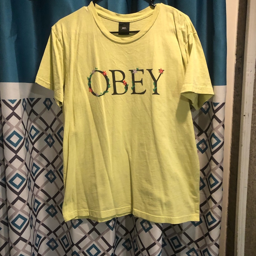 OBEY Flower Text Tee - Picture 2 of 3